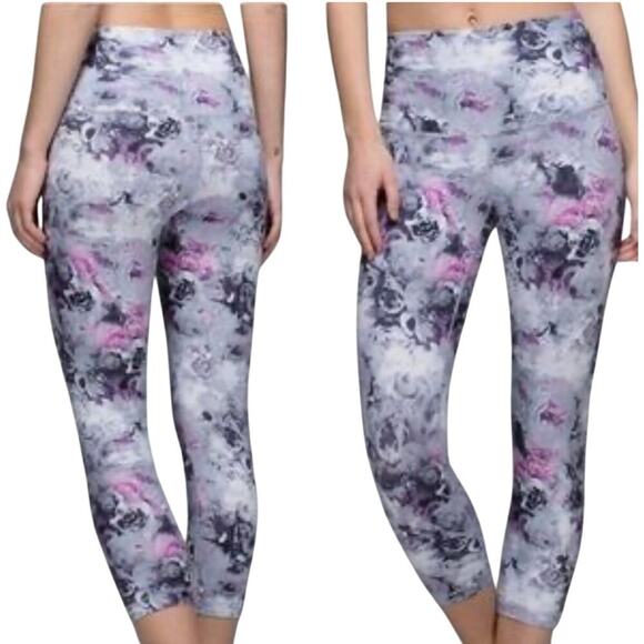 Lululemon Wunder Under Crop II High Waist Womens Size 6 in Moody Mirage Yoga - Picture 1 of 7